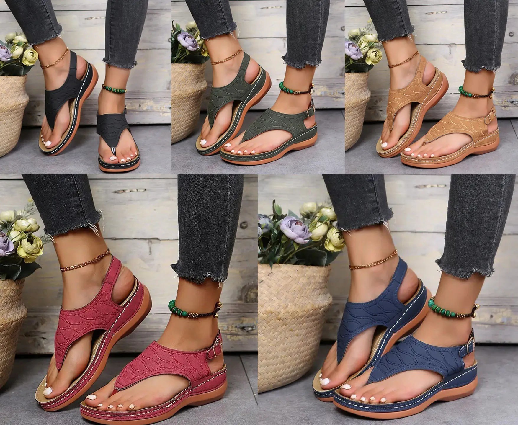 🔥Last Day Promotion 70% OFF🔥 Leather Orthopedic Arch Support Sandals Diabetic Walking Sandals