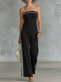 Women's Minimalist Strapless Top And Straight-Leg Trousers Set MDZ0548F0WY