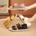 Wearscomfy New Thick Sole Women's Stylish Genuine Leather Sandals