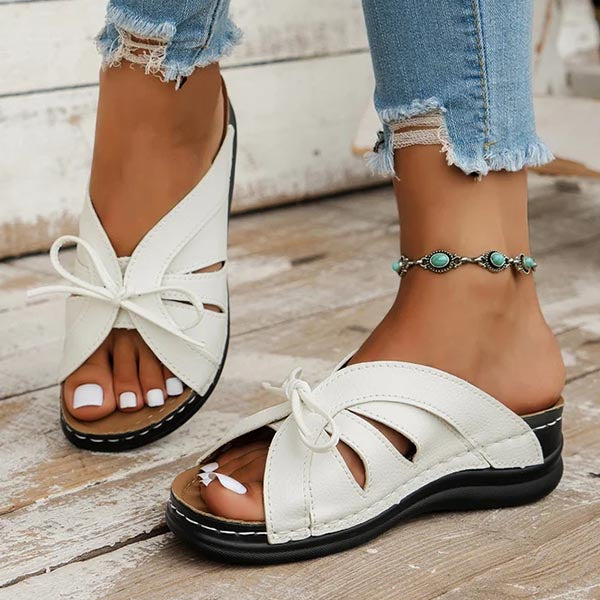 OMG!! 🔥Last Day 60% OFF-Sport Wedge Bowknot Sandal With High Arch Support-Buy 2 Free Shipping