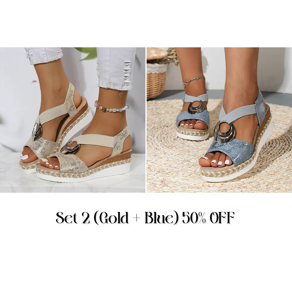 🔥Last Day Promotion 50% OFF✨Women's Comfortable Orthopedic Wedge Open Toe Sandals