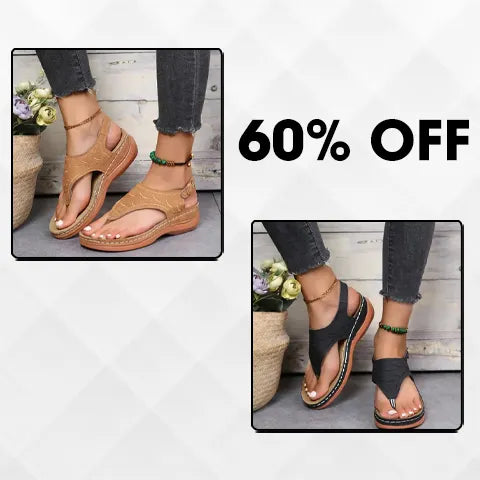 🔥Last Day Promotion 70% OFF🔥 Leather Orthopedic Arch Support Sandals Diabetic Walking Sandals