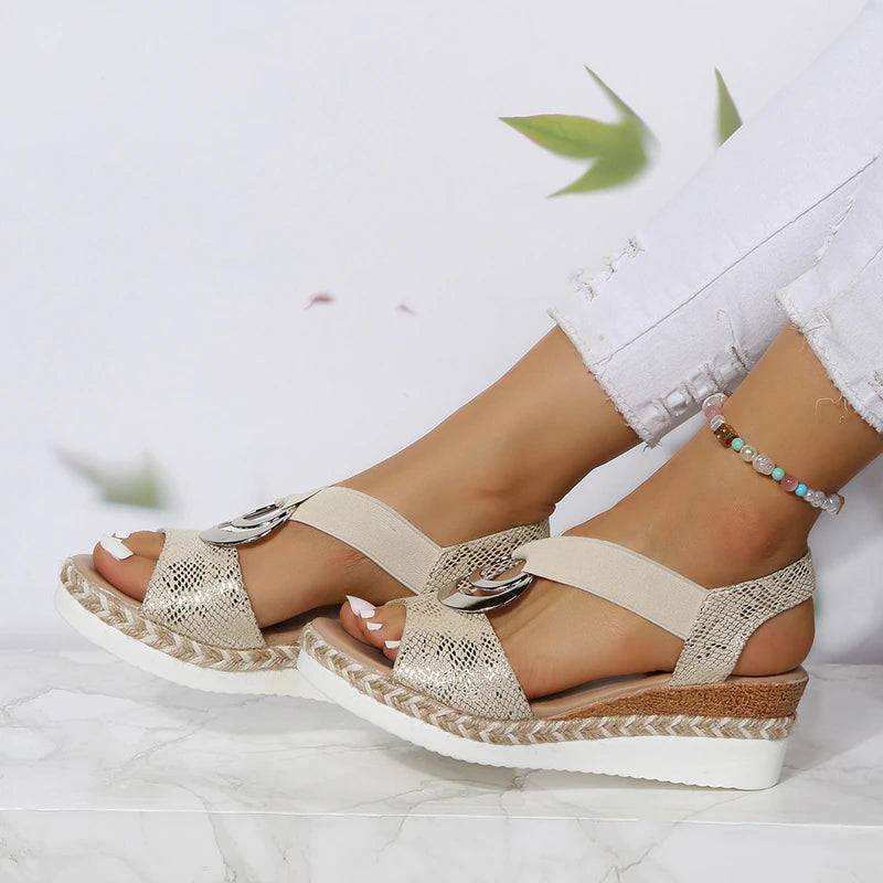 🔥Last Day Promotion 50% OFF✨Women's Comfortable Orthopedic Wedge Open Toe Sandals