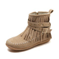 LAST DAY 75% OFF——2024 autumn and winter rivet tassel moccasin boots